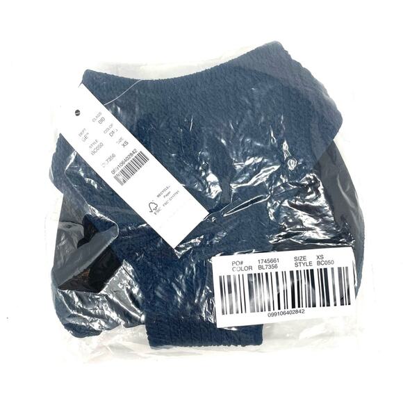 NEW J. Crew Textured Curved-waist Cheeky Bikini Bottom Blue Women’s XS BC050 $59 - Picture 6 of 10